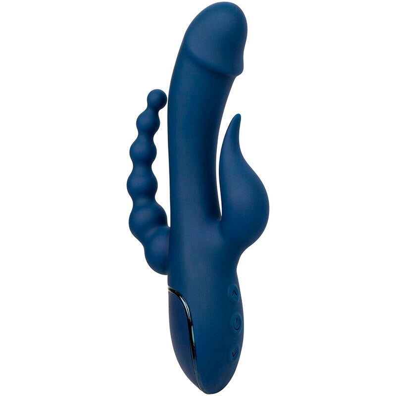 Vibratore Rabbit Triple Orgasm Calexotics III — Blu