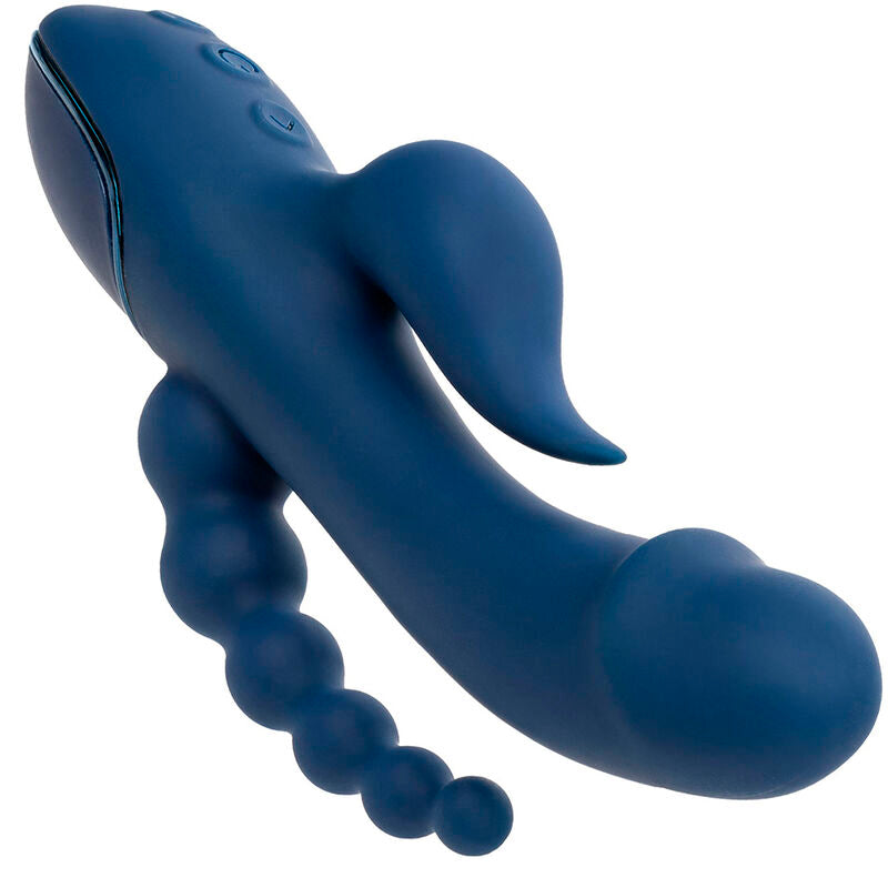 Vibratore Rabbit Triple Orgasm Calexotics III — Blu