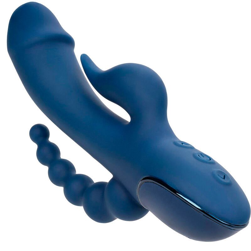 Vibratore Rabbit Triple Orgasm Calexotics III — Blu