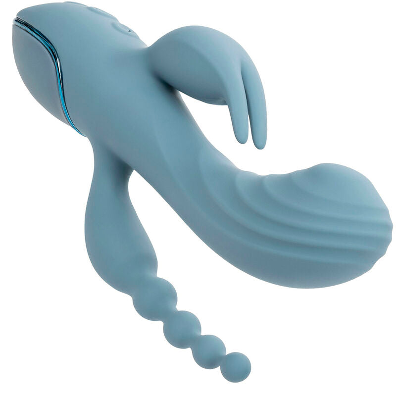 Vibratore Rabbit Triplo Calexotics Triple Ecstasy — Grigio