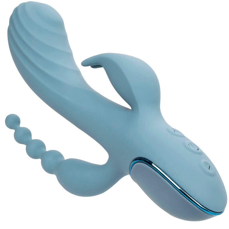 Vibratore Rabbit Triplo Calexotics Triple Ecstasy — Grigio