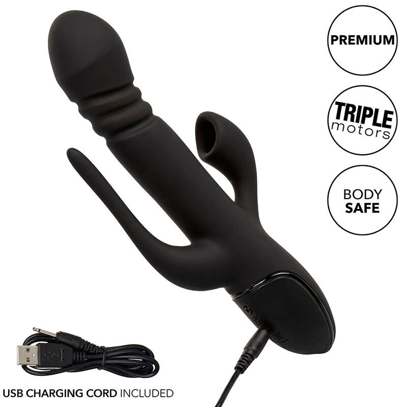 Vibratore Rabbit Triple Calexotics Triple Euphoria — Succhia Clitoride