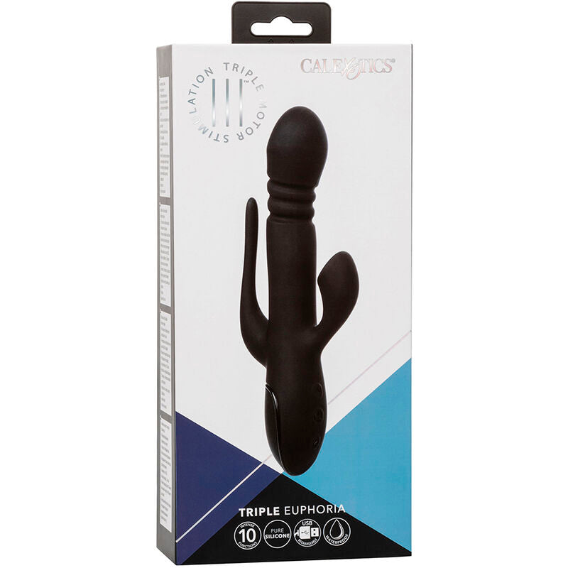 Vibratore Rabbit Triple Calexotics Triple Euphoria — Succhia Clitoride