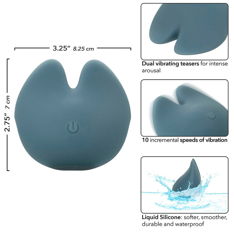 Stimolatore Clitoride Vibrante Calexotics Mod Curve — Silicone, Blu