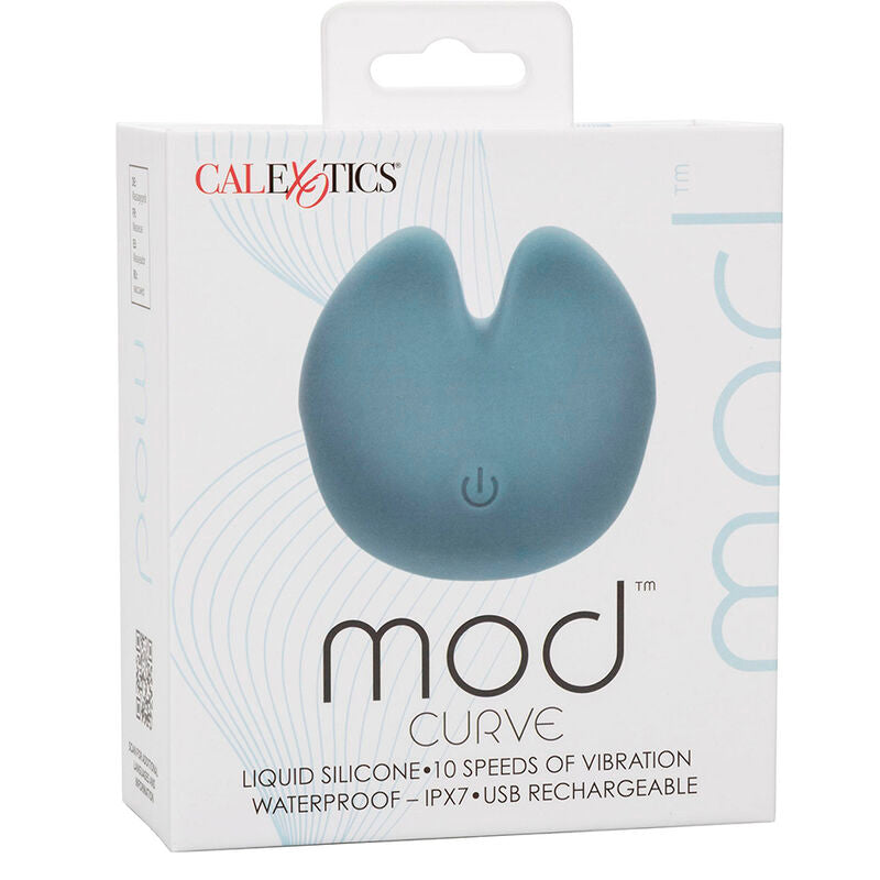Stimolatore Clitoride Vibrante Calexotics Mod Curve — Silicone, Blu