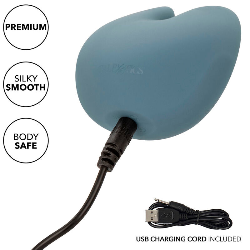 Stimolatore Clitoride Vibrante Calexotics Mod Curve — Silicone, Blu