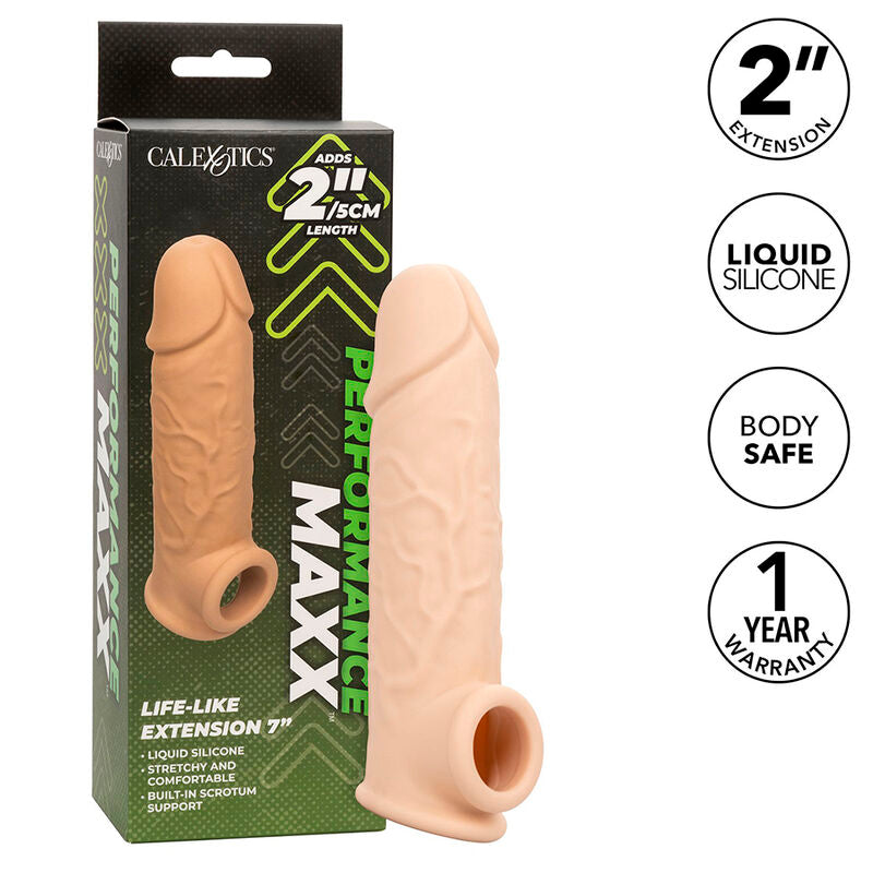 Guaina Fallica Realistica Calexotics Performance Maxx — 7", Skin