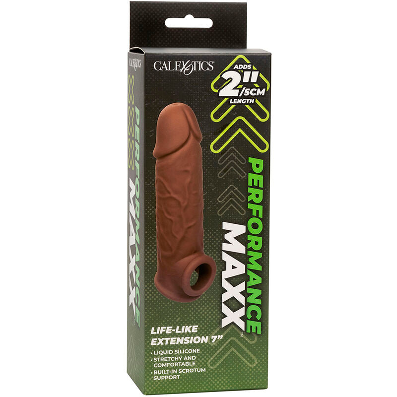 Guaina Fallica Estensione Calexotics Performance Maxx — 7", marrone