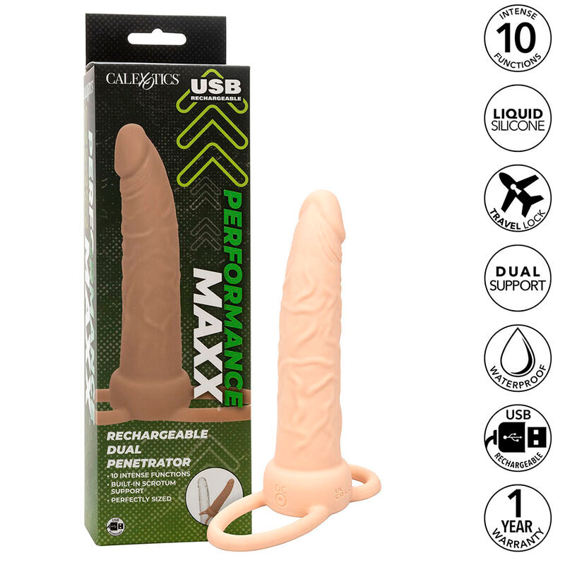 Anello Fallico Vibrante Doppia Penetrazione Calexotics Performance Maxx
