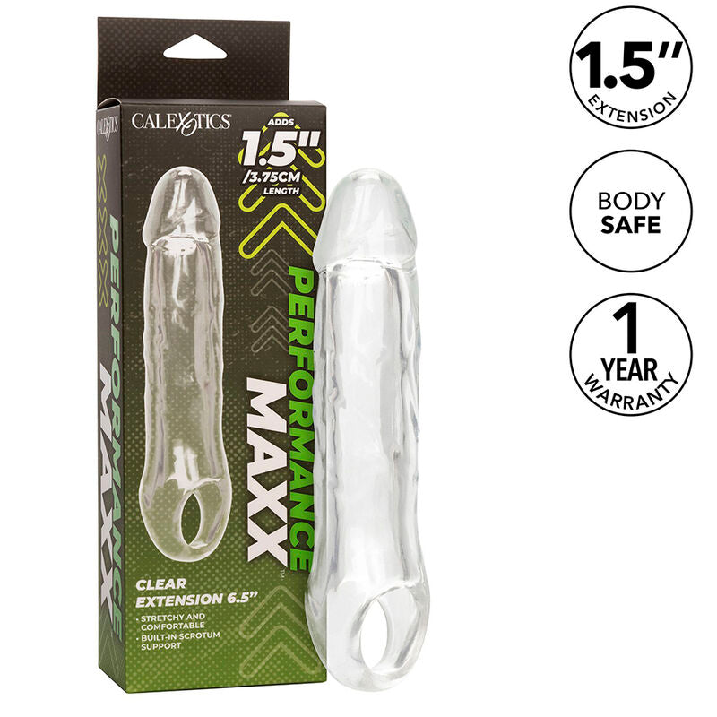 Guaina Fallica Trasparente Calexotics Performance Maxx — 6,5