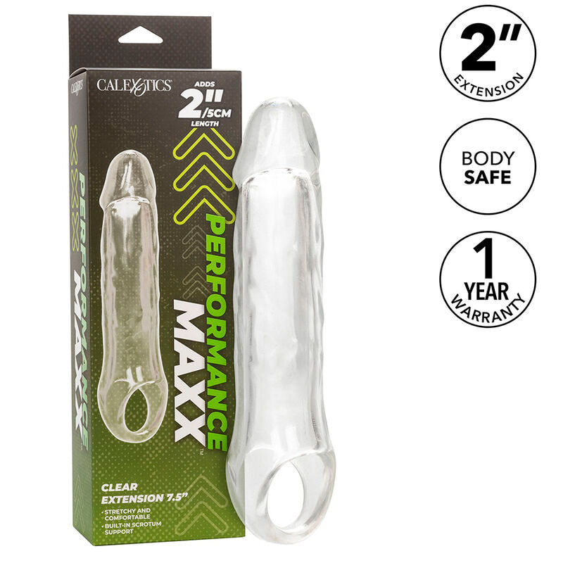 Guaina Fallica Trasparente Calexotics Performance Maxx — 7,5