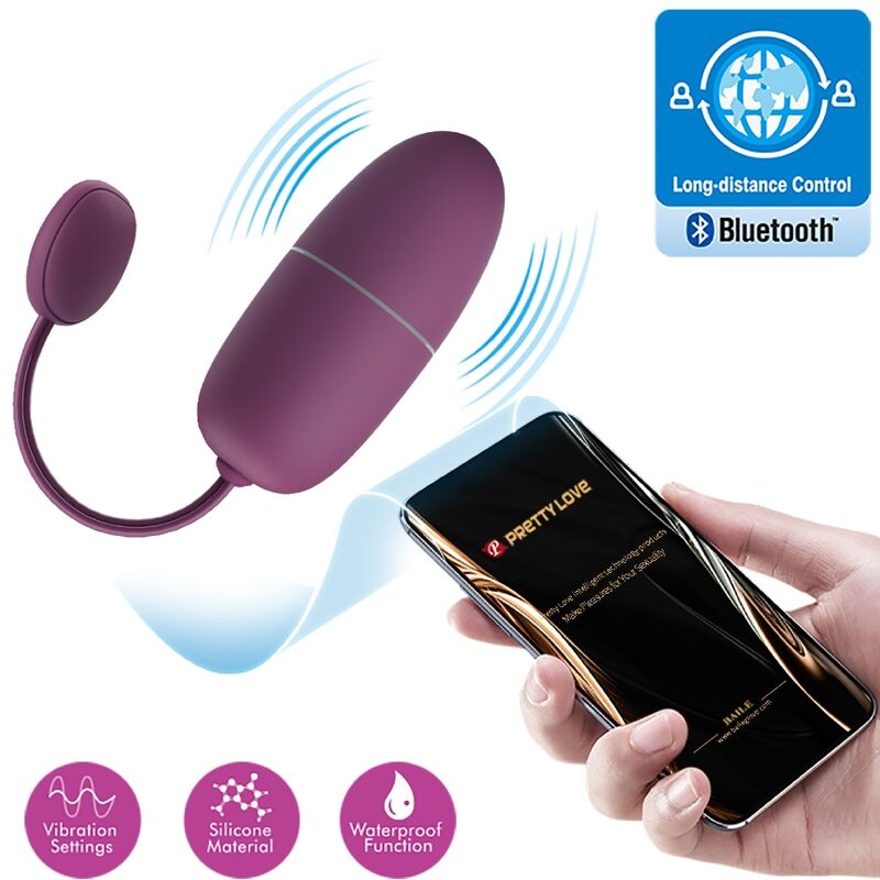 Uovo Vibrante APP Pretty Love Nymph — 12 Modalità, Lila