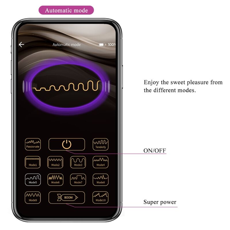 Vibratore Punto G APP Pretty Love Baird — 12 Modalità, Lilla