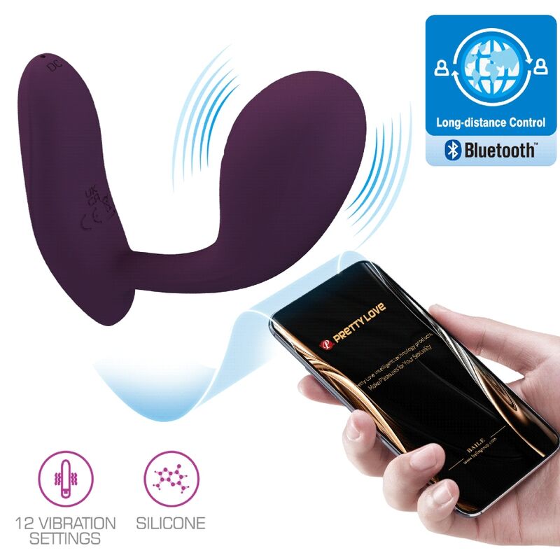 Vibratore Punto G APP Pretty Love Baird — 12 Modalità, Lilla