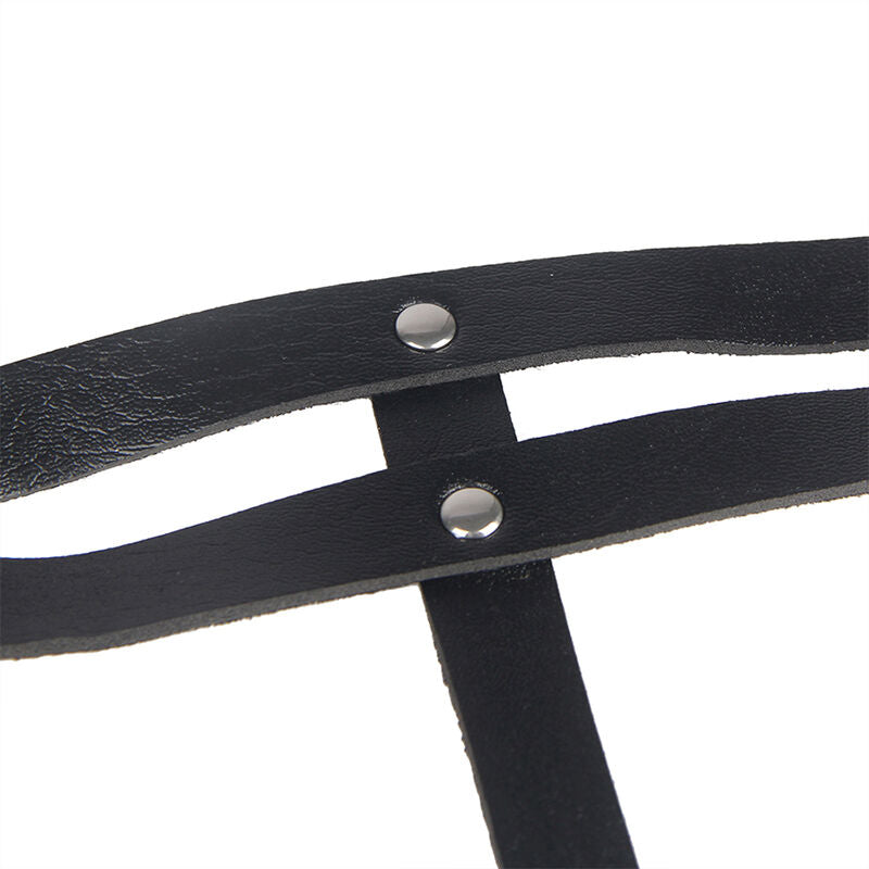 Cintura con Anello in Pelle Subblime Fetish — Nera, Taglia Unica