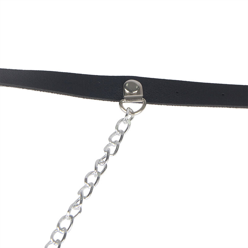 Cintura in Pelle BDSM Subblime — Taglia Unica, Nera