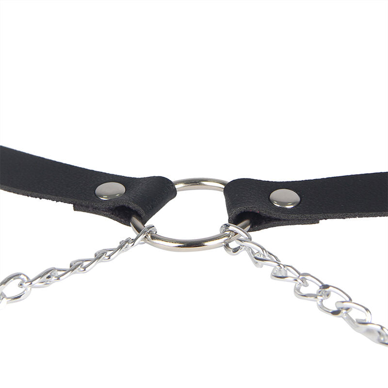 Cintura in Pelle BDSM Subblime — Taglia Unica, Nera