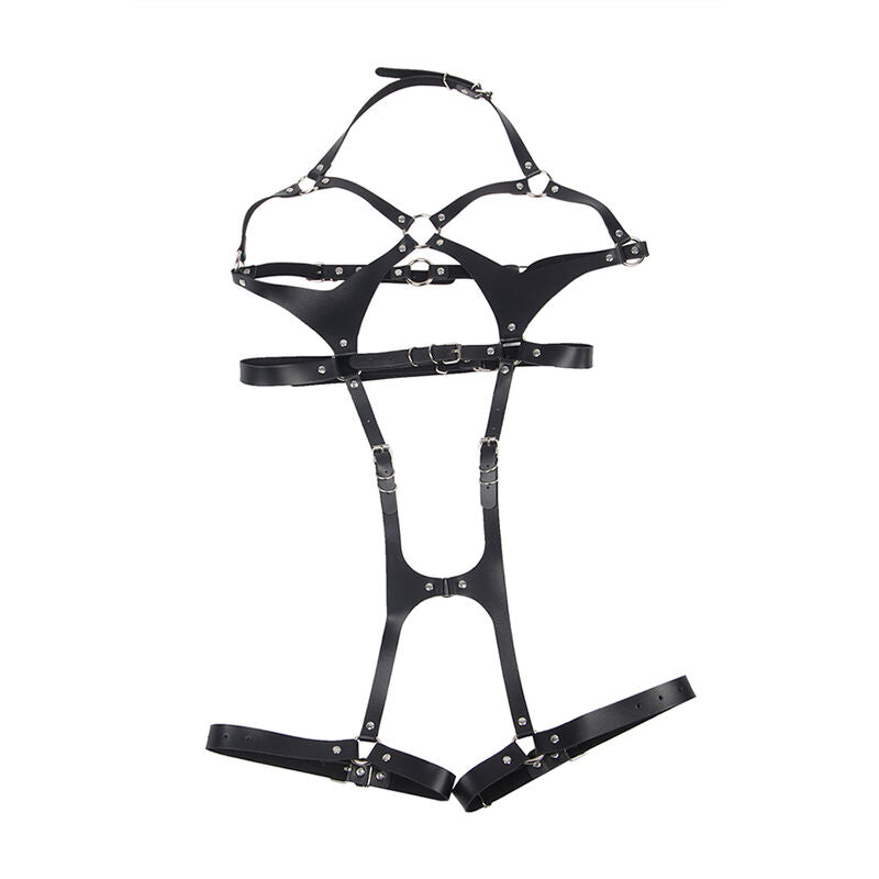 Imbracatura BDSM in Pelle Subblime — Taglia Unica, Nera