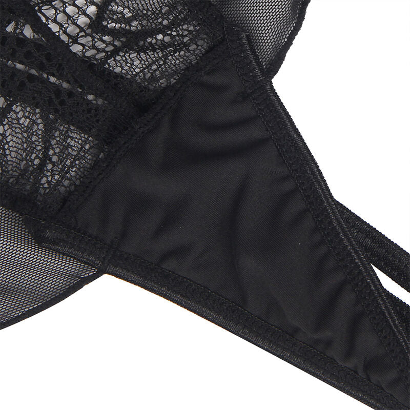 Lingerie Sexy Teddy Halter Subblime — Pizzo, Schiena Nuda S/M