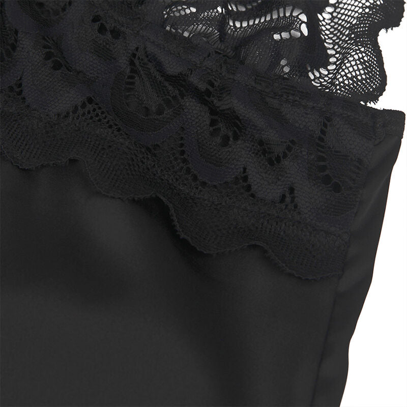 Lingerie Babydoll Floreale Subblime — Nero, S/M