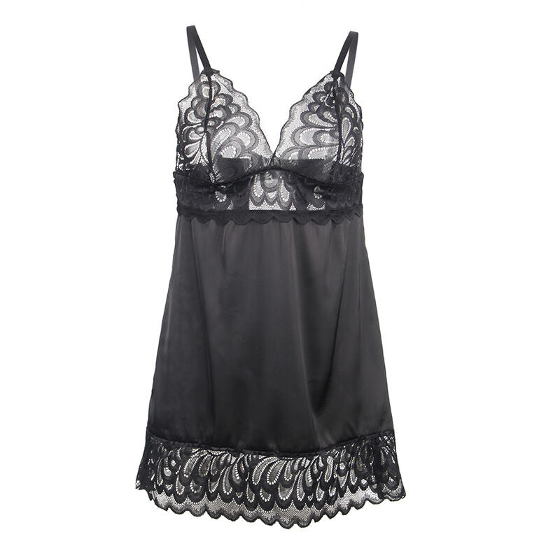 Babydoll Floreale Subblime — Nero, Taglia L/XL