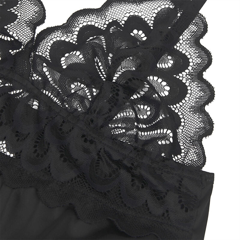 Babydoll Floreale Subblime — Nero, Taglia L/XL