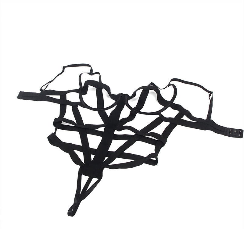 Body Erotico con Cutouts Subblime — Nero, Taglia S/M