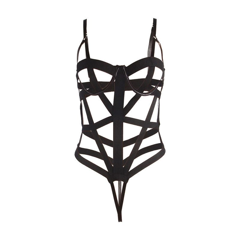 Body Erotico con Cutouts Subblime — Nero, Taglia S/M