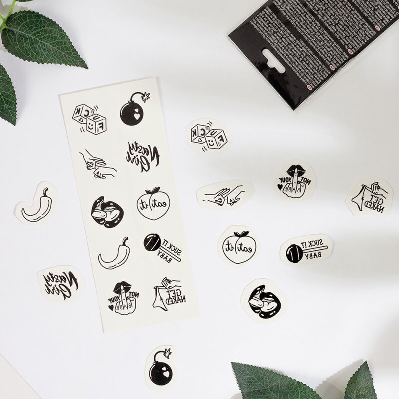 Set Tatuaggi Temporanei Sexy Secret Play Chic Tattoo — 10 pz