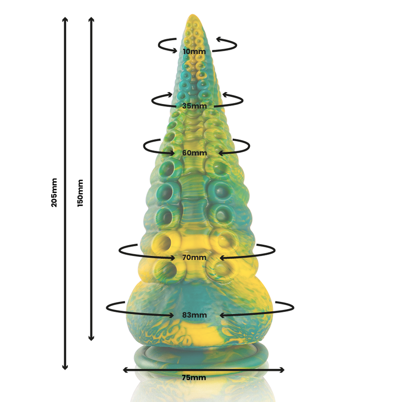 Dildo Fantasy Tentacolo Epic Cetus — Silicone, Verde