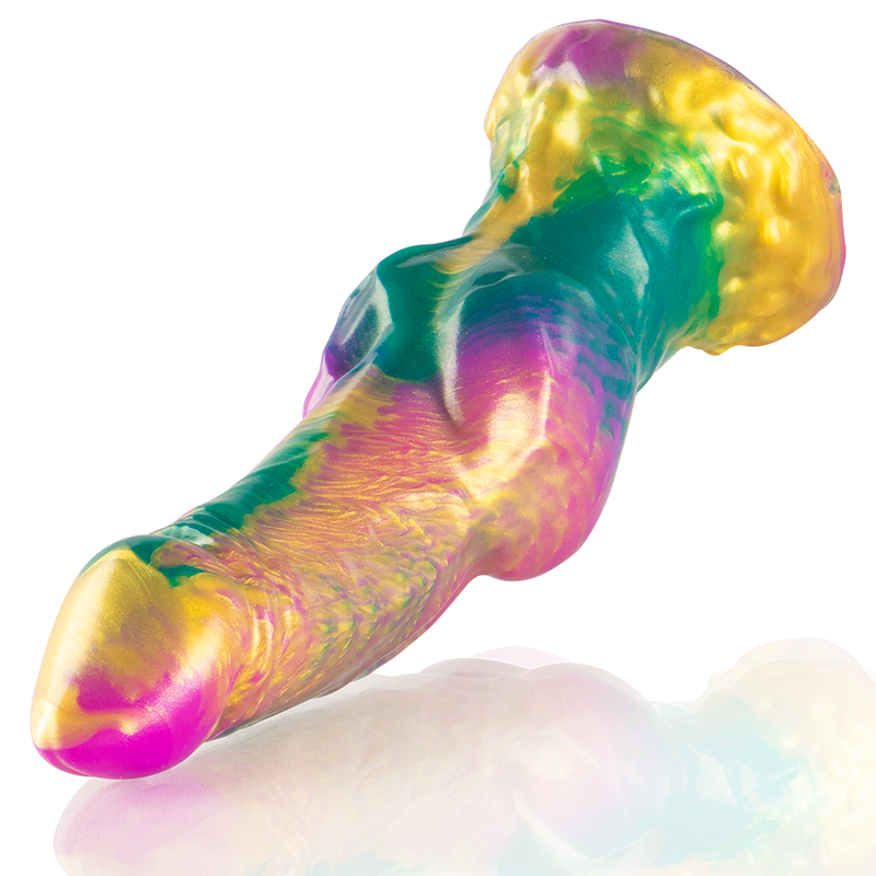 Dildo Realistico con Testicoli Epic Iris — Silicone Arcobaleno