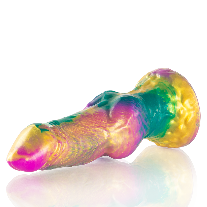 Dildo Realistico con Testicoli Epic Iris — Silicone Arcobaleno