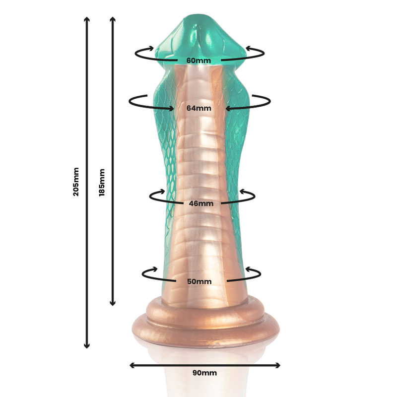 Dildo Fantasy Silicone Epic Python — Verde, 60 mm