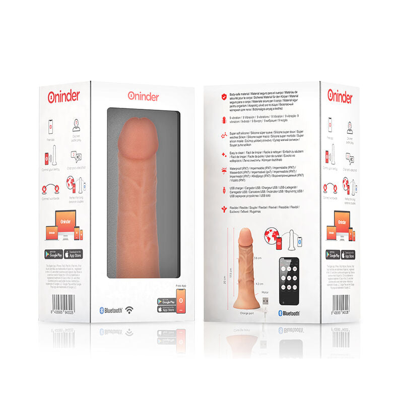 Dildo Vibrante Oninder Bogotá — Silicone, 9 Velocità, 20 cm
