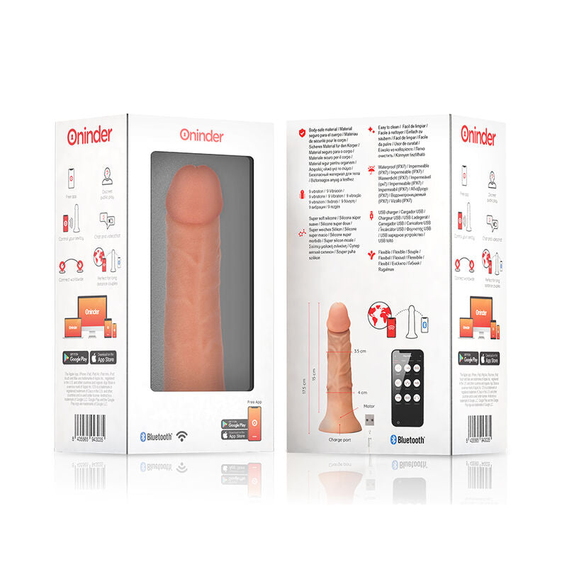 Dildo Vibrante Oninder Bogotá — Silicone, 9 Velocità, 17,5 cm
