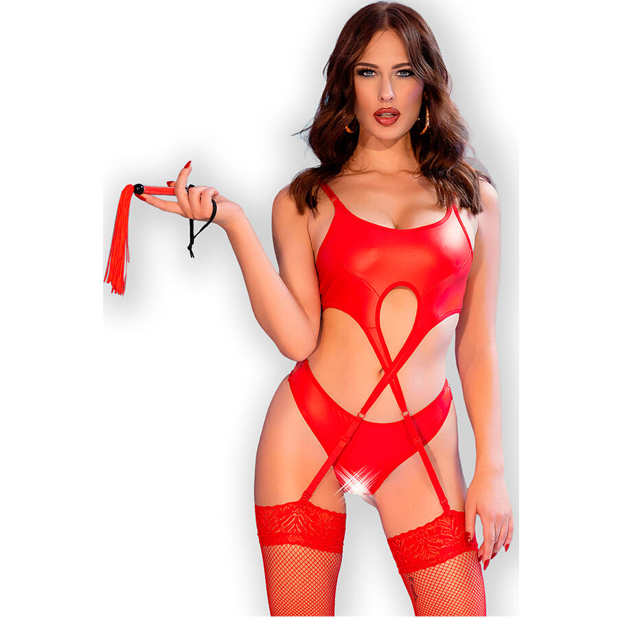 Lingerie Sexy Set 4 Pezzi Chilirose CR 4625 — Rosso, S