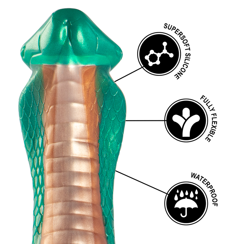 Dildo Fantasy Silicone Epic Python — Verde, 60 mm