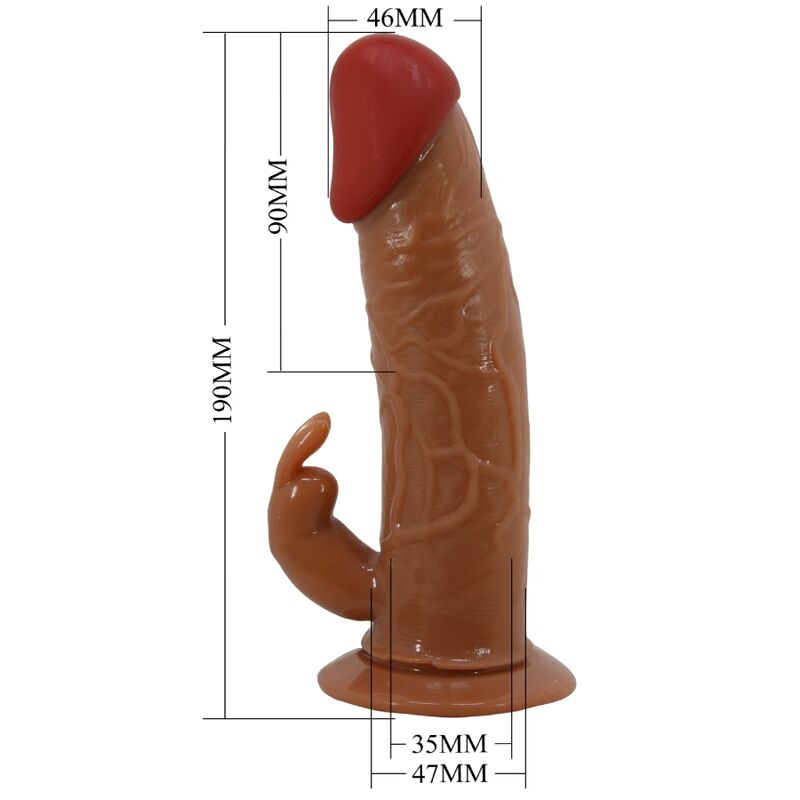 Imbracatura con Dildo Vibrante Rabbit Pretty Love Marion — 19 cm