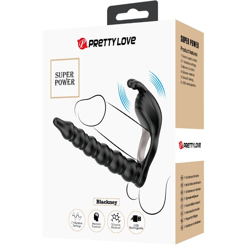 Anello Fallico con Vibratore Prostatico Pretty Love Blackney