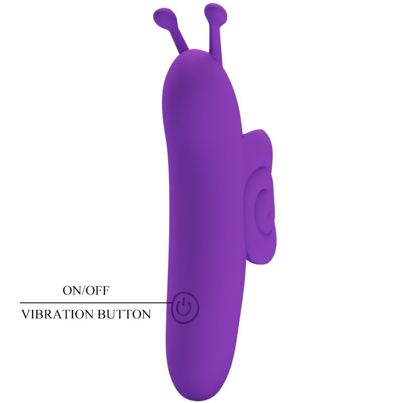 Vibratore da Dito Pretty Love Snail — Silicone, 10 Funzioni