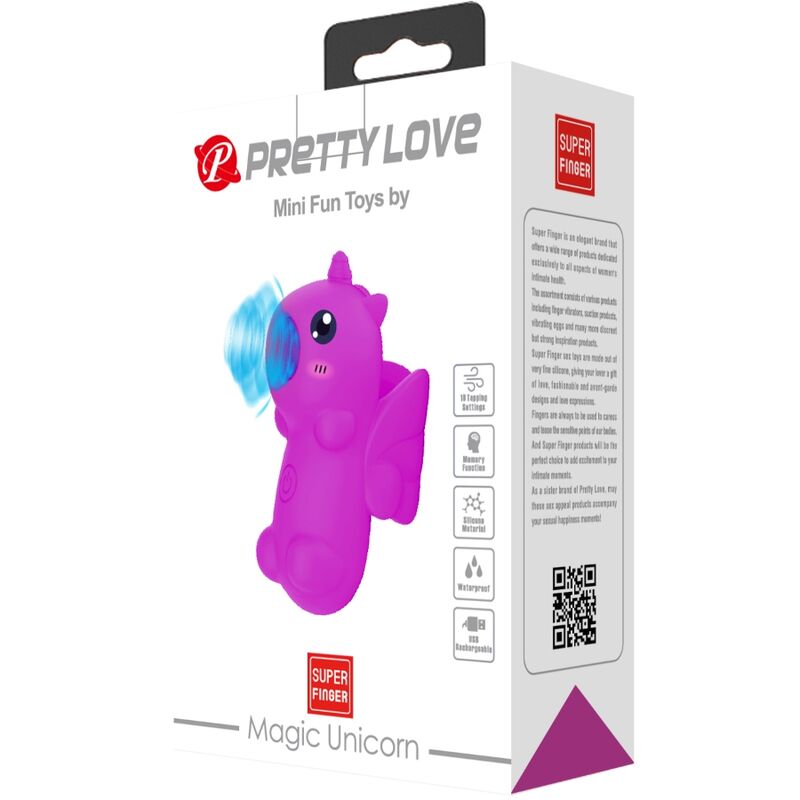 Vibratore da Dito Succhia Clitoride Pretty Love Magic Unicorn