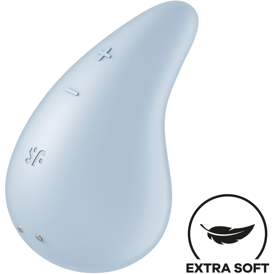 Vibratore Clitoride Lay-On Satisfyer Dew Drop — Silicone, Blu