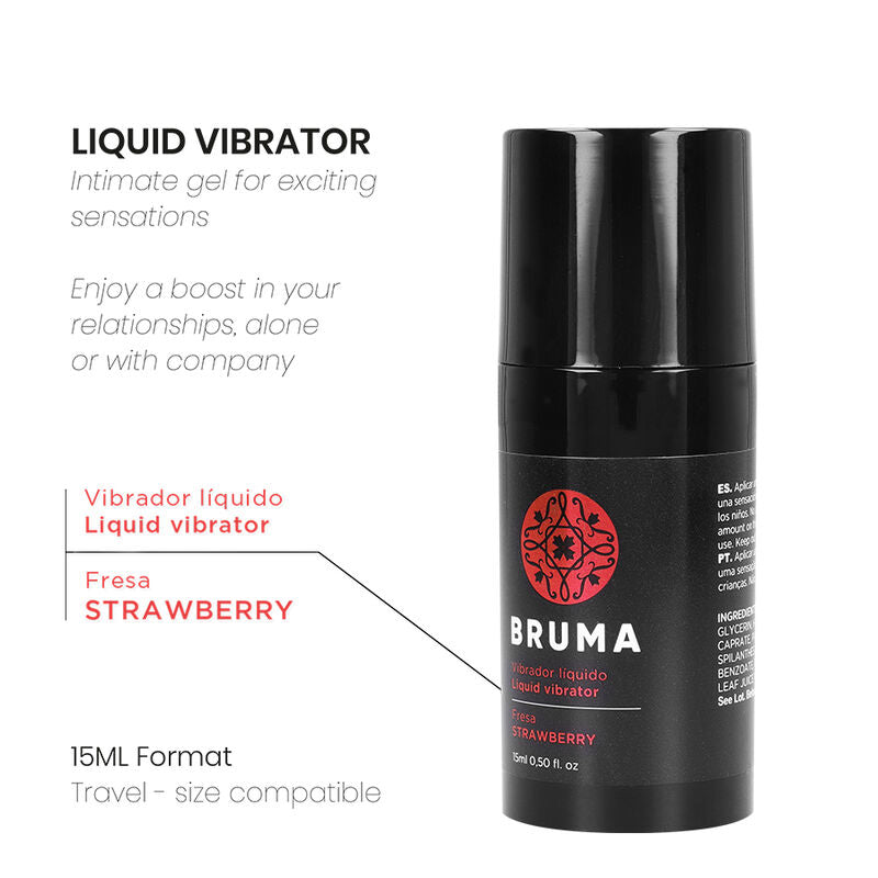 Gel Orgasmico al Gusto Fragola Bruma Vibratore Liquido — 15 ml