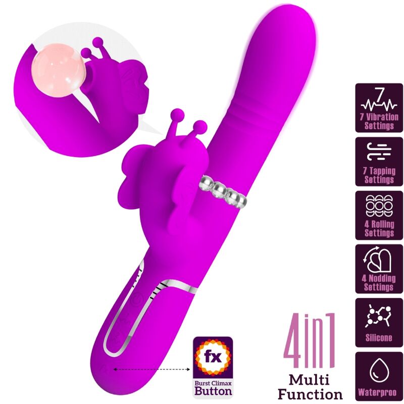 Vibratore Rabbit Multifunzione Pretty Love Flirtation — 4 in 1