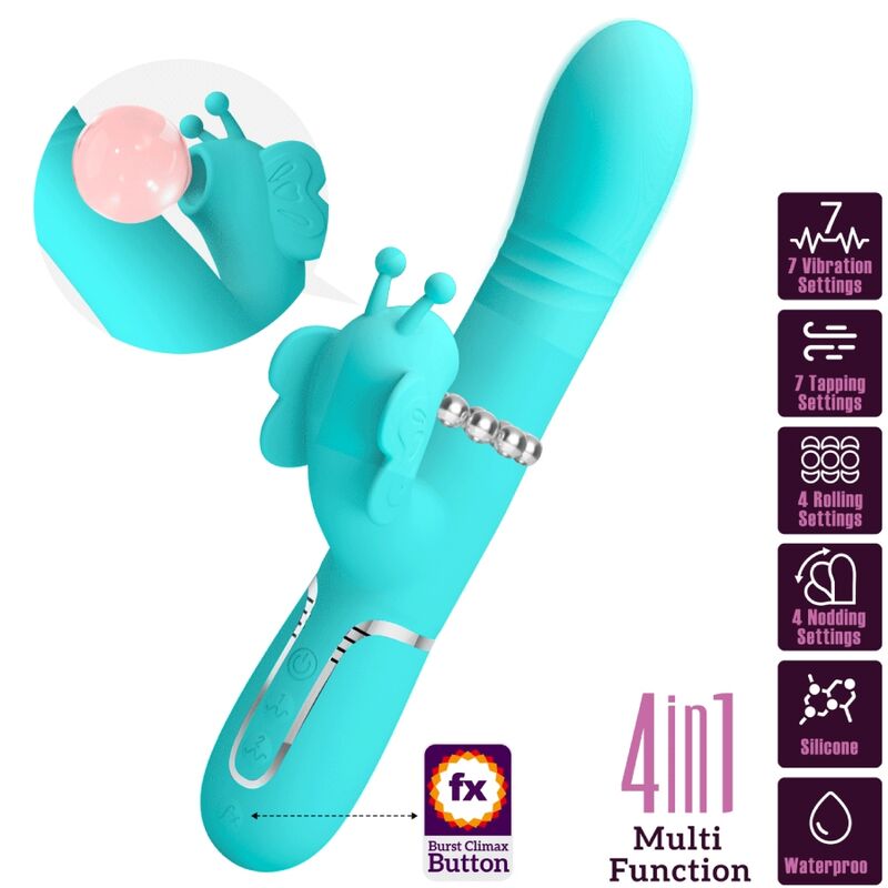 Vibratore Rabbit 4 in 1 Pretty Love Flirtation — 7 Modalità