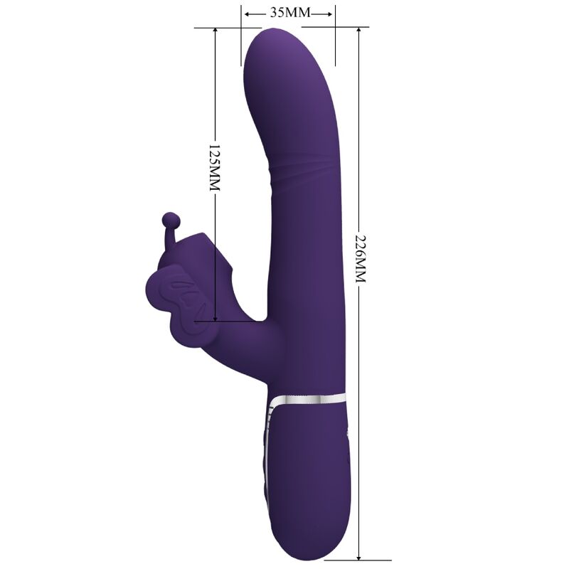 Vibratore Rabbit Multifunzione Pretty Love Flirtation — Viola