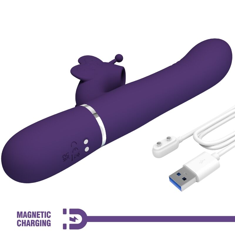 Vibratore Rabbit Multifunzione Pretty Love Flirtation — Viola