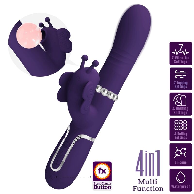 Vibratore Rabbit Multifunzione Pretty Love Flirtation — Viola