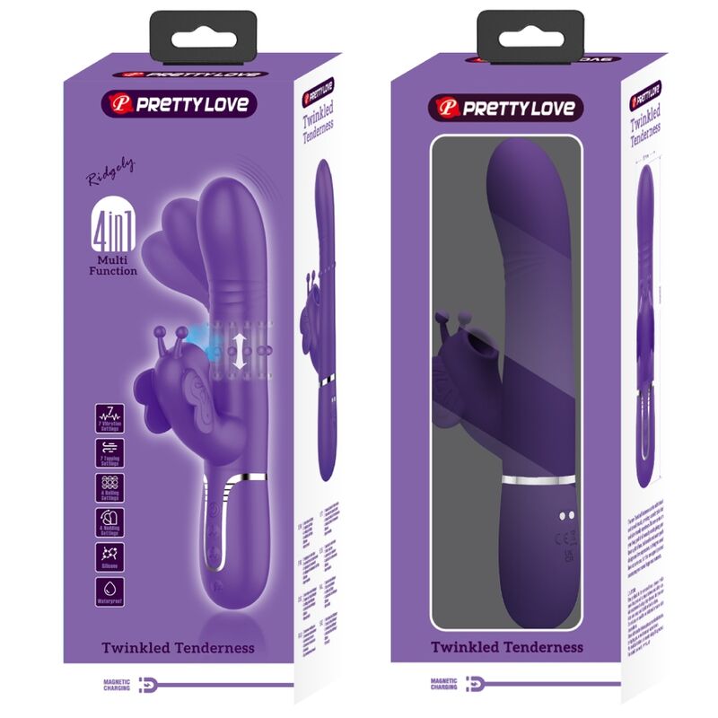 Vibratore Rabbit Multifunzione Pretty Love Flirtation — Viola