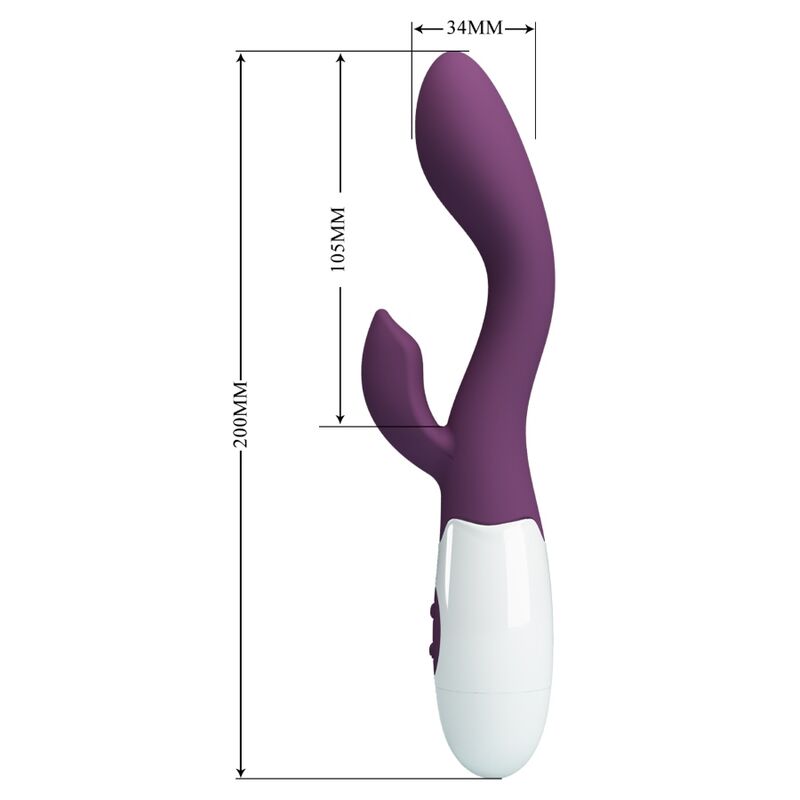 Vibratore Rabbit Punto G e Clitoride Pretty Love Brighty — Viola